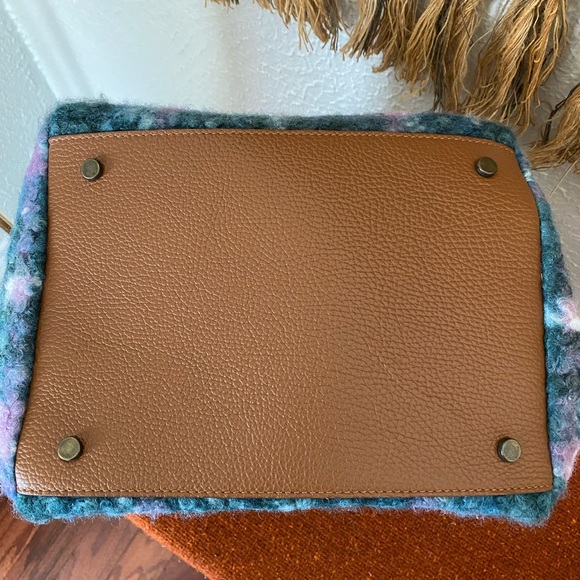 SUNDANCE CATALOG Maple Glen Teddy Tote in Plaid Blue, MSRP $148.00 - Picture 9 of 9